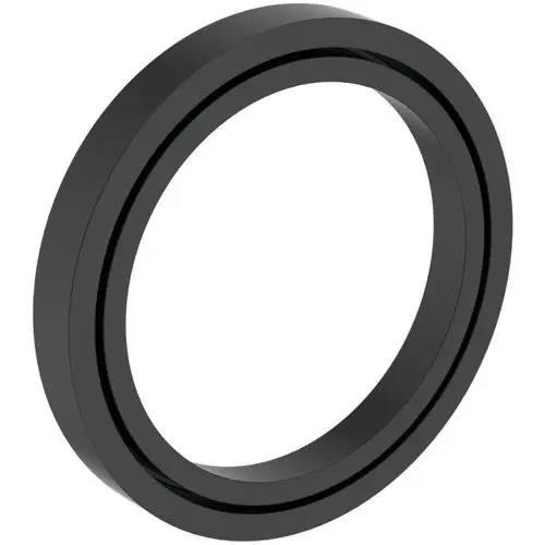 Schwarzer, runder Distanzrahmen aus der Easy-Box-Serie von Ideal Standard. Die Oberfläche ist glatt und ohne sichtbare Einfassung.